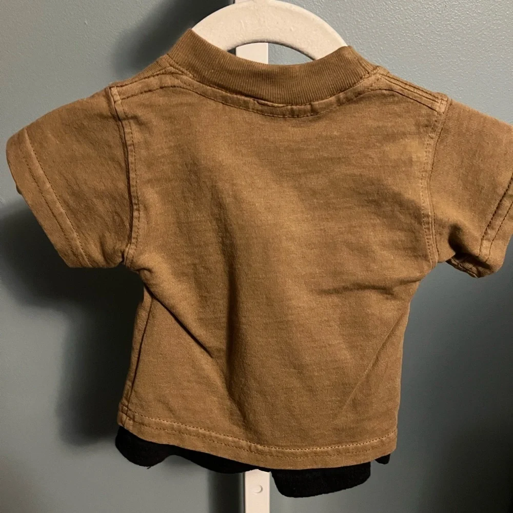 Whatever Pacific Paddle Boarder Brown Shirt and Zinnias Black Short